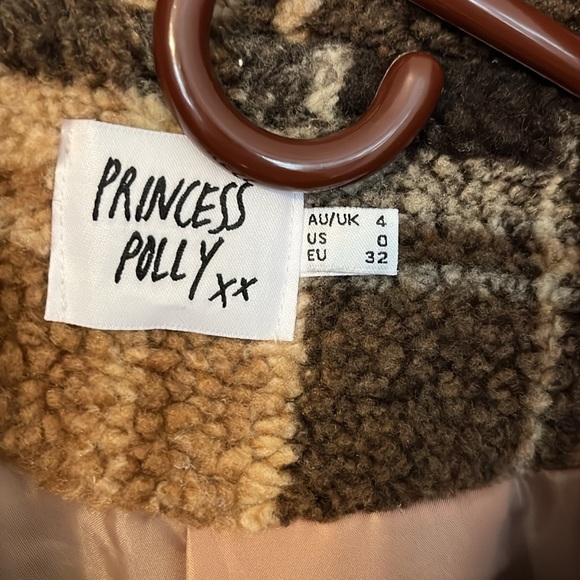 Princess Polly Doria brown zip up jacket.  Size 0 - Picture 2 of 4